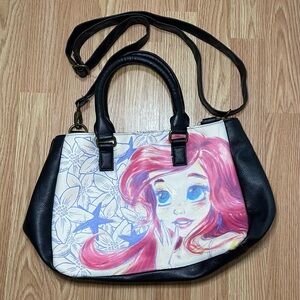 Disney The Little Mermaid Black Leather Bag